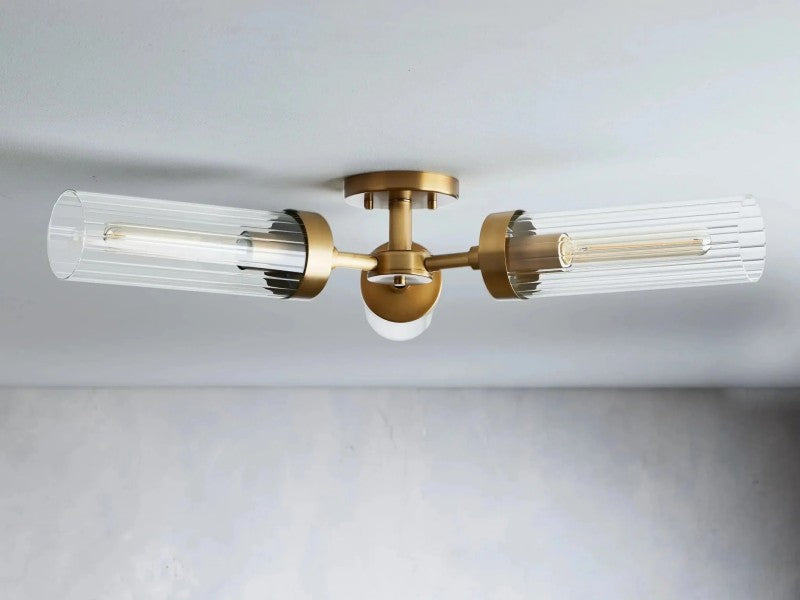 Saxon 3-Light Glass Flushmount