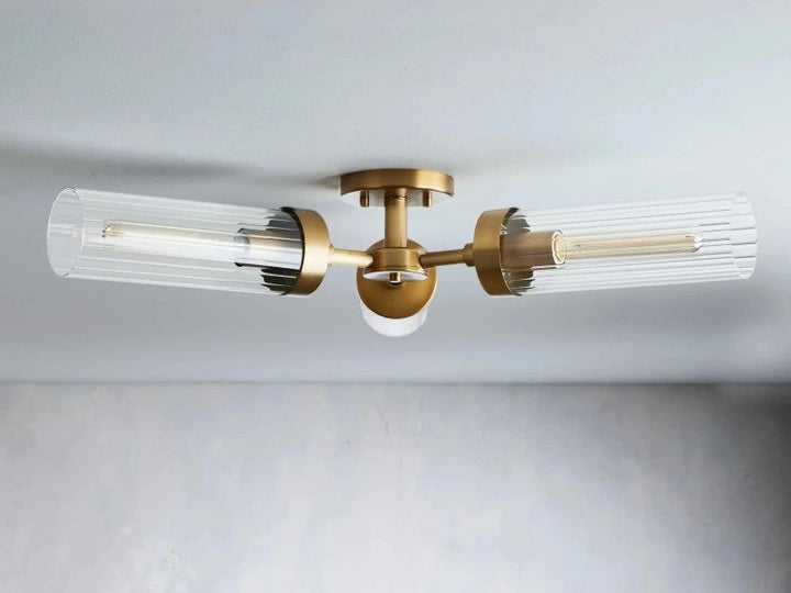 Saxon 3-Light Glass Flushmount