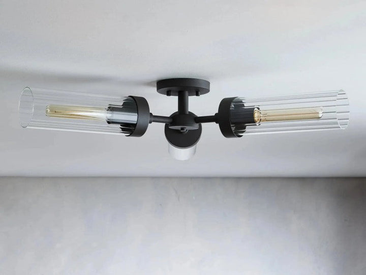 Saxon 3-Light Glass Flushmount