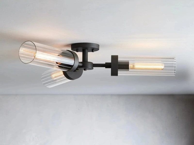 Saxon 3-Light Glass Flushmount
