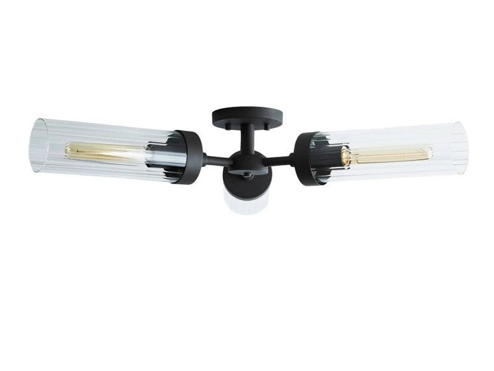 Saxon 3-Light Glass Flushmount