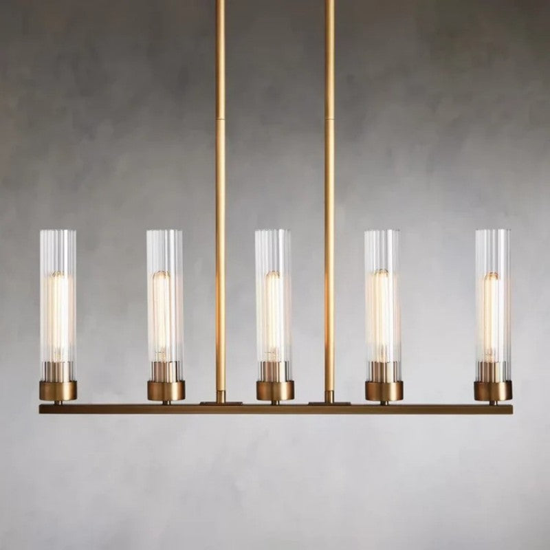 Saxon Glass Linear Chandelier