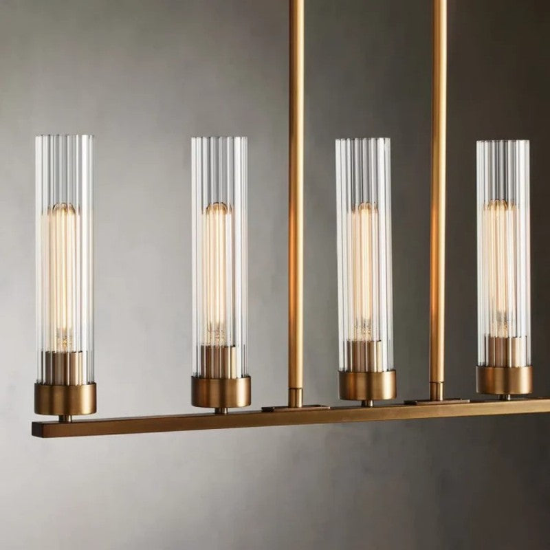 Saxon Glass Linear Chandelier