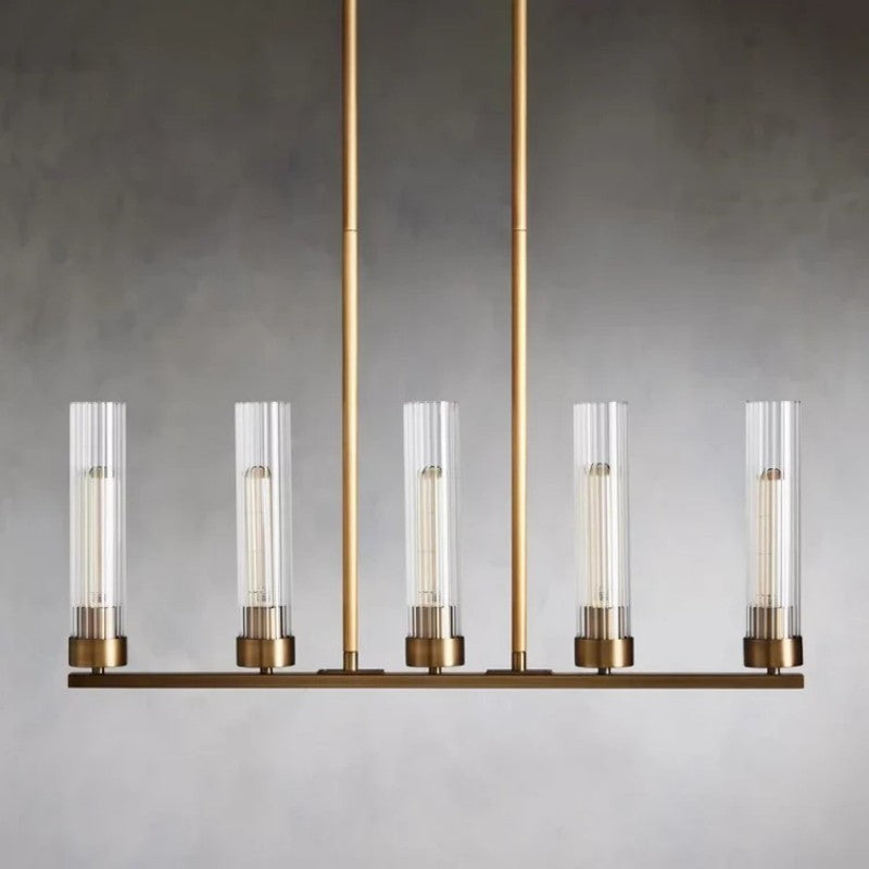 Saxon Glass Linear Chandelier