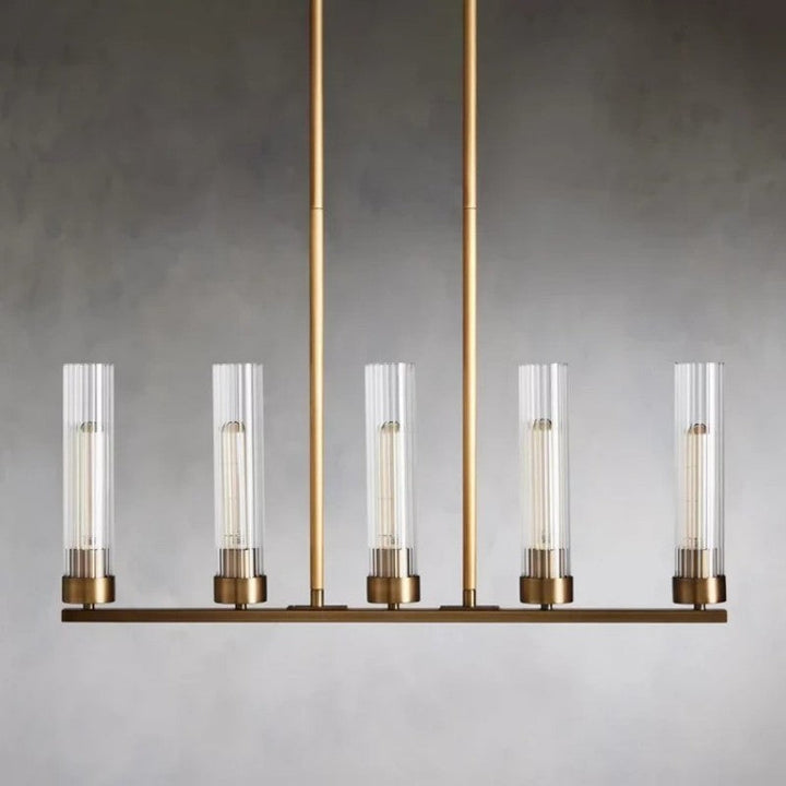Saxon Glass Linear Chandelier