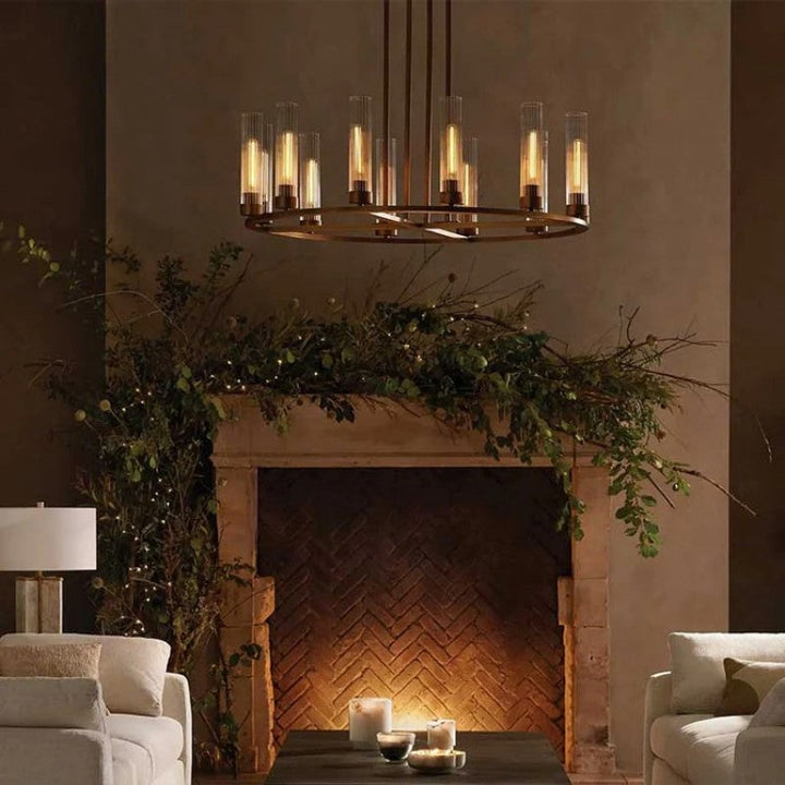 Saxon Round Glass Chandelier
