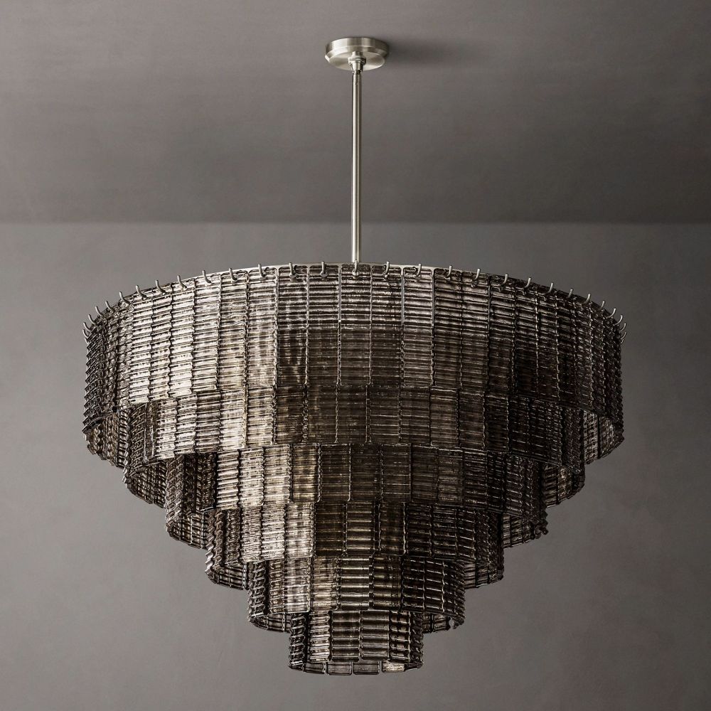 Shakiesha Glass Round Chandelier 41"D