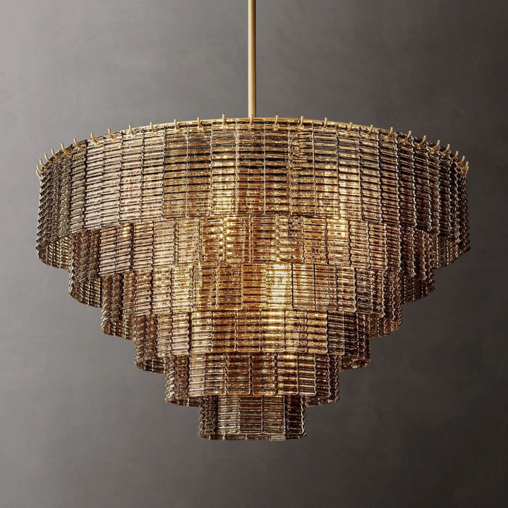 Shakiesha Glass Round Chandelier 41"D