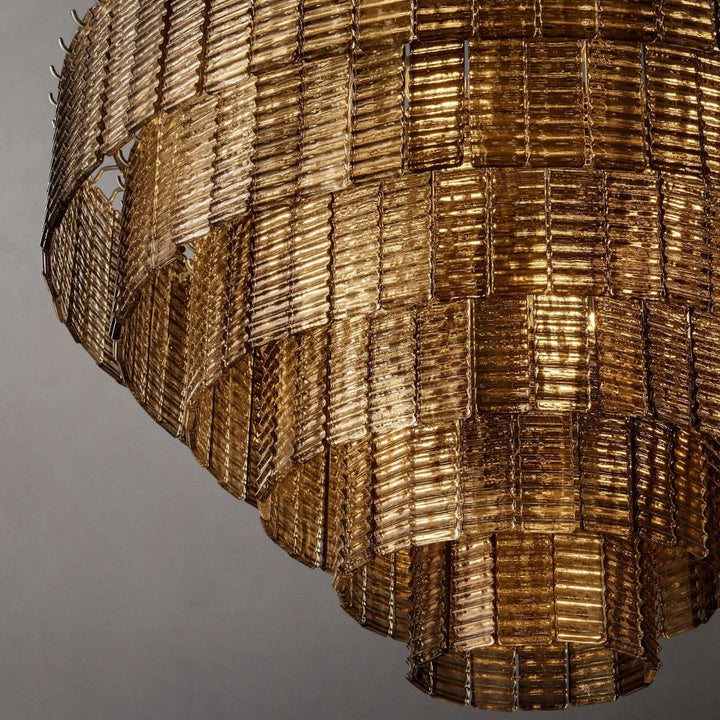 Shakiesha Glass Round Chandelier 41"D