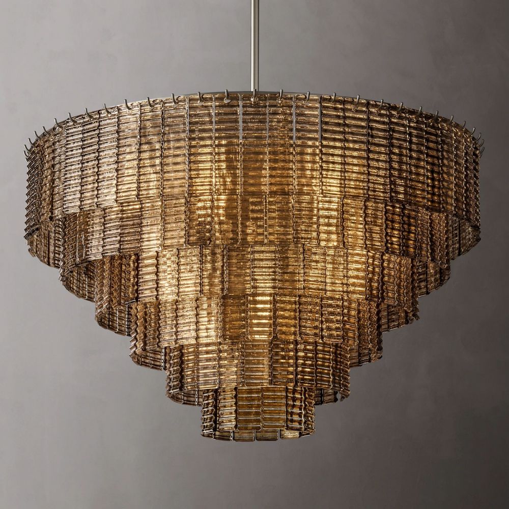 Shakiesha Glass Round Chandelier 41"D