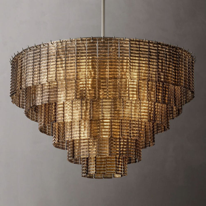 Shakiesha Glass Round Chandelier 41"D