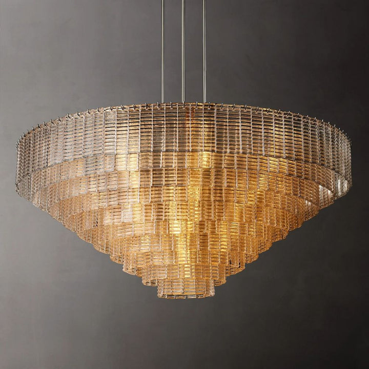 Shakiesha Glass Round Chandelier 52"D