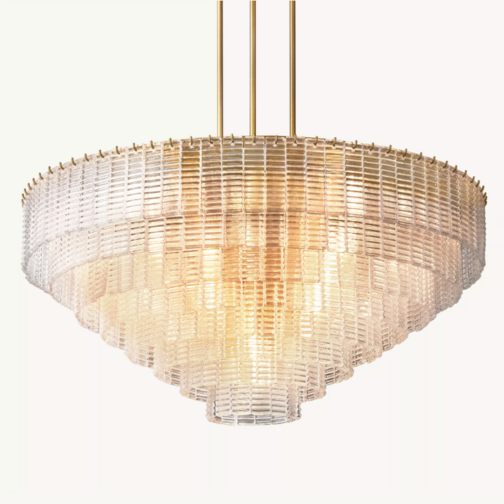Shakiesha Glass Round Chandelier 52"D