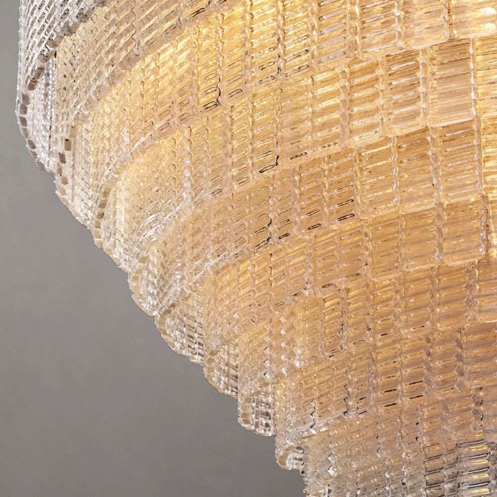 Shakiesha Glass Round Chandelier 52"D
