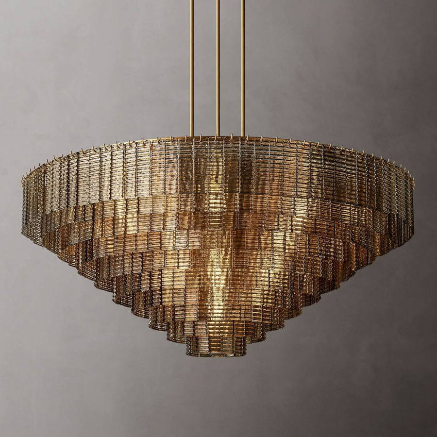 Shakiesha Glass Round Chandelier 52"D