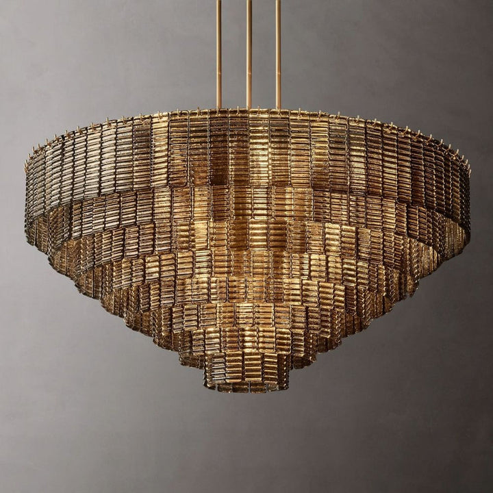 Shakiesha Glass Round Chandelier 52"D