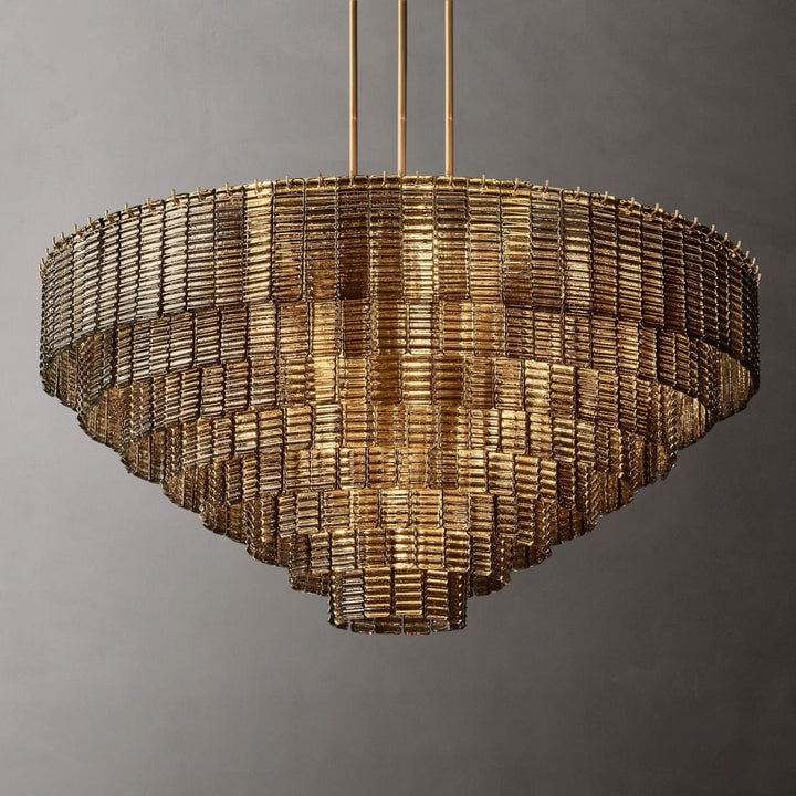 Shakiesha Glass Round Chandelier 52"D