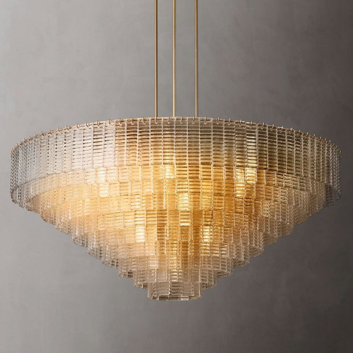 Shakiesha Glass Round Chandelier 52"D
