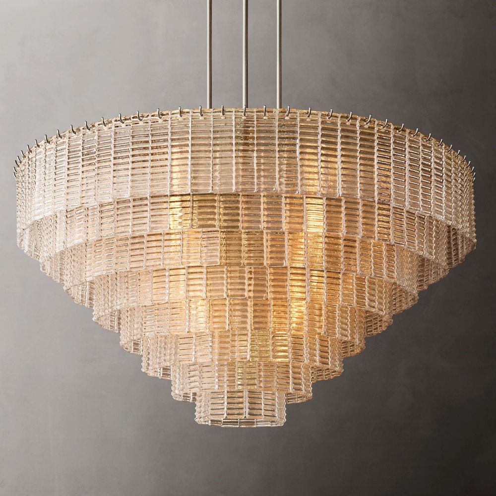 Shakiesha Glass Round Chandelier 52"D