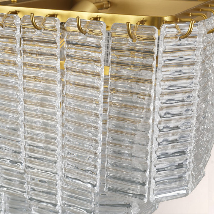 Shakiesha Glass Rectangle Chandelier 59"W