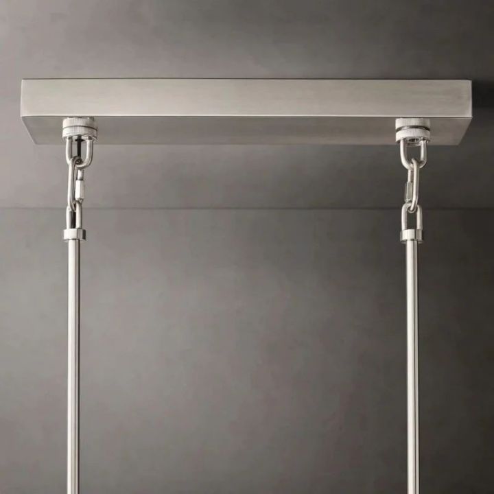 Shakiesha Glass Rectangle Chandelier 77"W