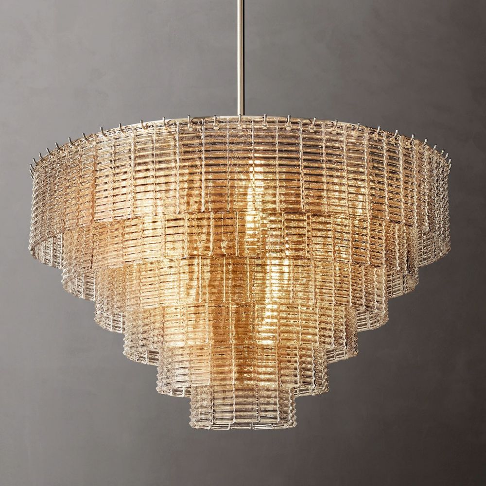 Shakiesha Glass Round Chandelier 41"D
