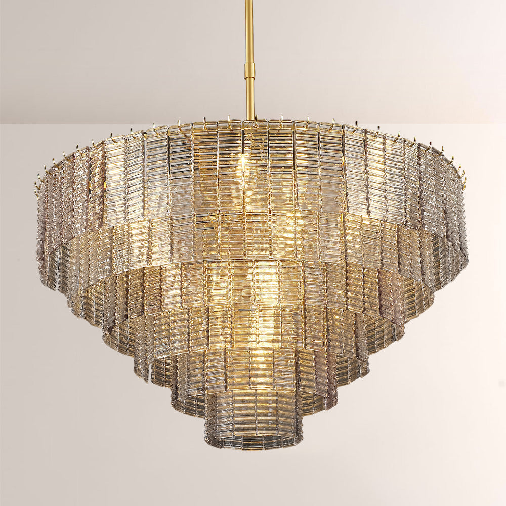 Shakiesha Glass Round Chandelier 41"D