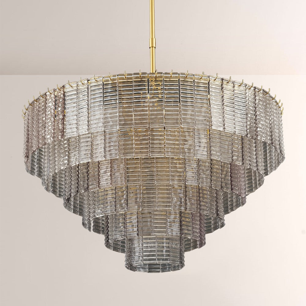 Shakiesha Glass Round Chandelier 41"D