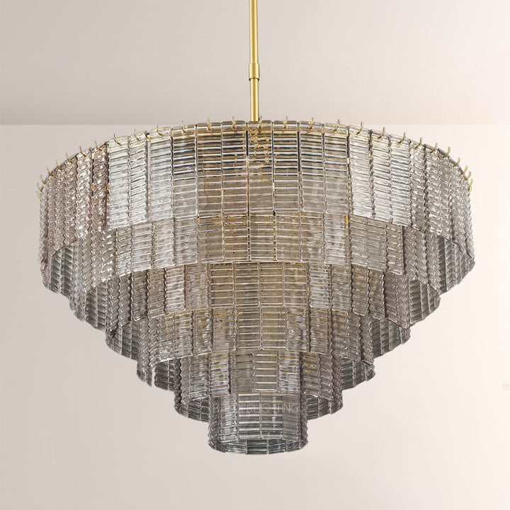 Shakiesha Glass Round Chandelier 41"D