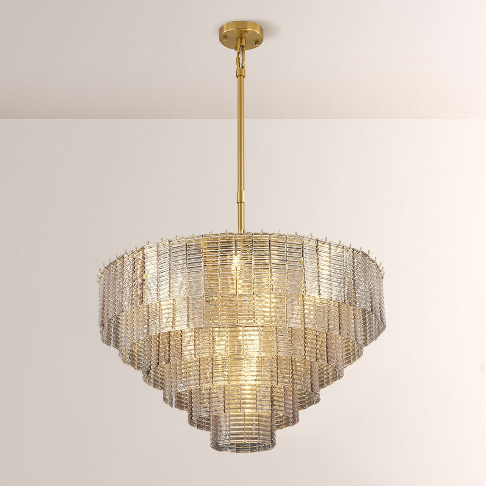 Shakiesha Glass Round Chandelier 41"D