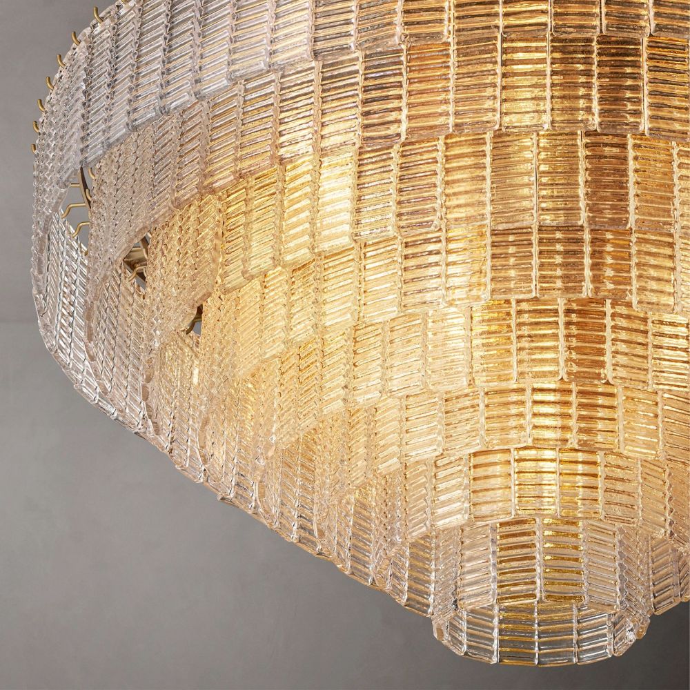 Shakiesha Glass Round Chandelier 41"D
