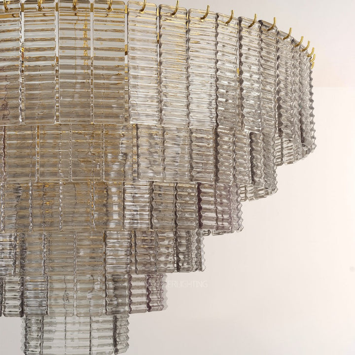 Shakiesha Glass Round Chandelier 41"D