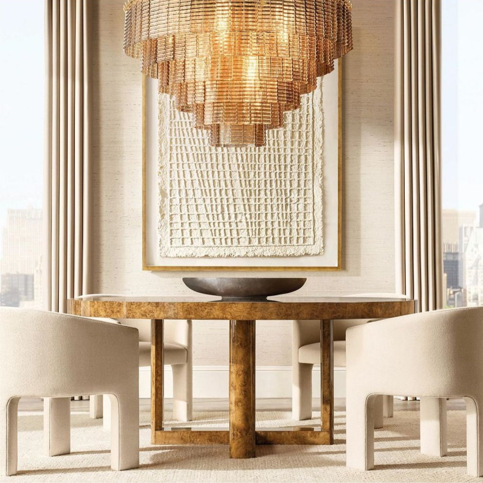 Shakiesha Glass Round Chandelier 41"D