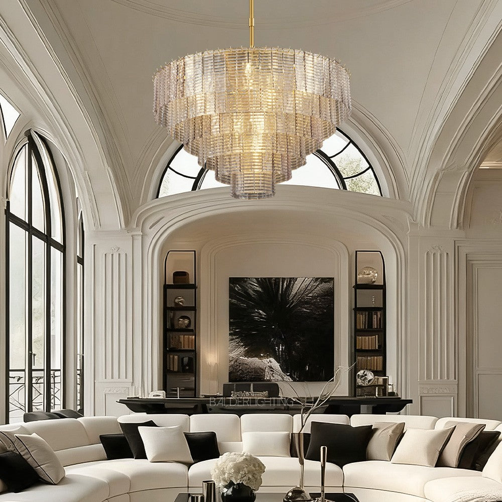 Shakiesha Glass Round Chandelier 41"D