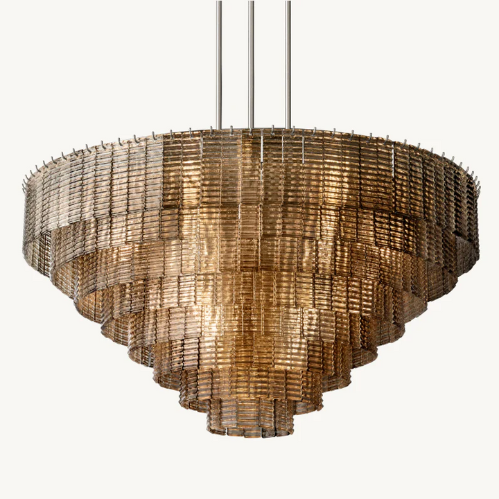 Shakiesha Glass Round Chandelier 52"D