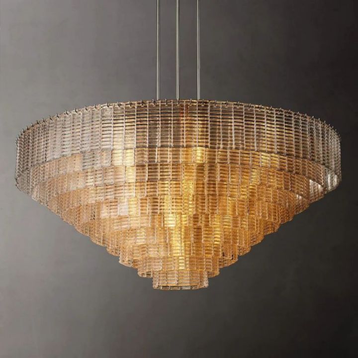 Shakiesha Glass Round Chandelier 65"