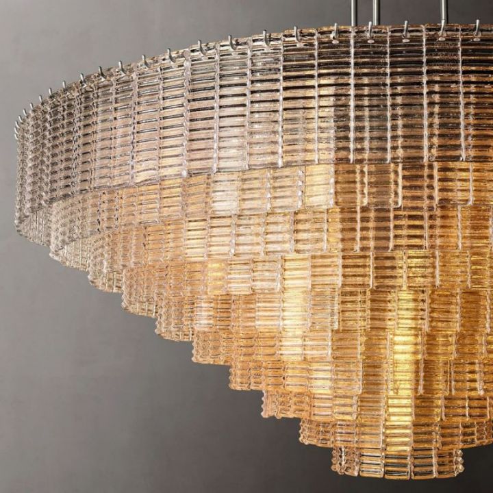 Shakiesha Glass Round Chandelier 65"