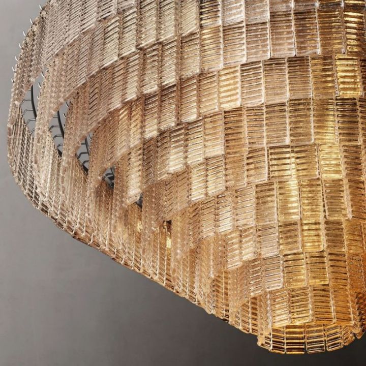 Shakiesha Glass Round Chandelier 65"