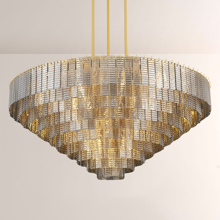 Shakiesha Glass Round Chandelier 65"