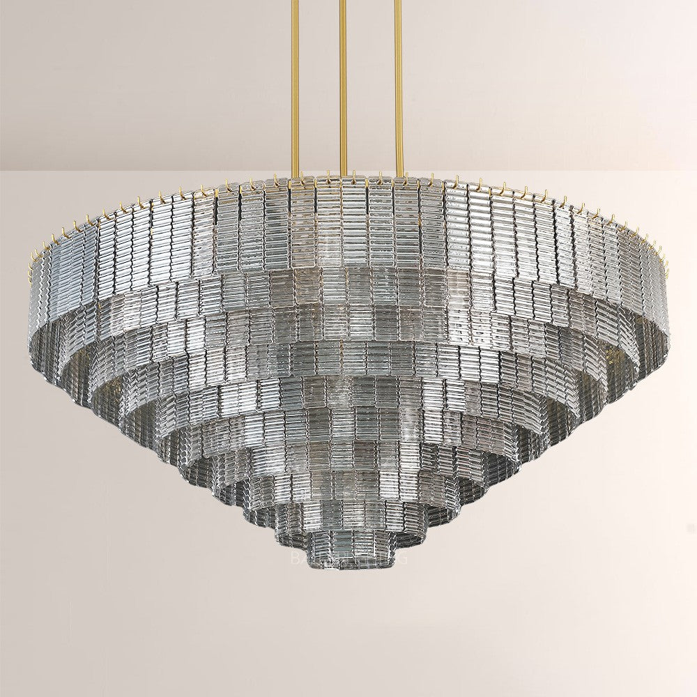 Shakiesha Glass Round Chandelier 65"