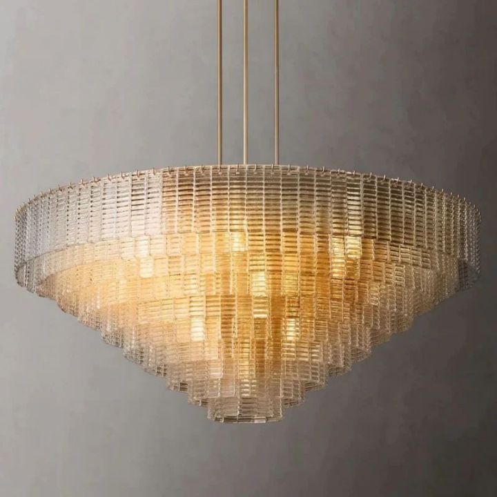 Shakiesha Glass Round Chandelier 65"