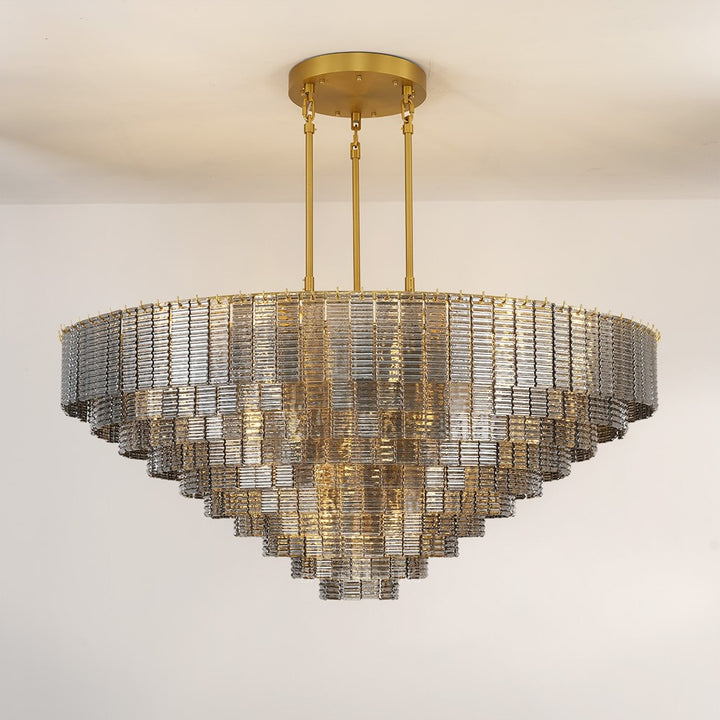 Shakiesha Glass Round Chandelier 65"