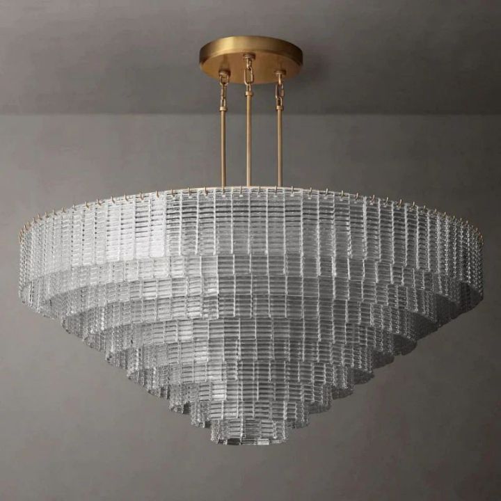 Shakiesha Glass Round Chandelier 65"