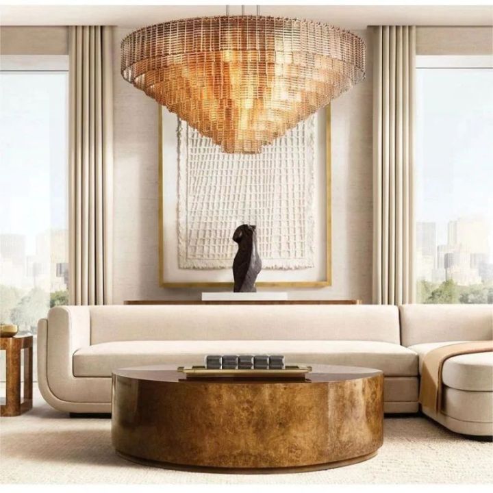 Shakiesha Glass Round Chandelier 65"