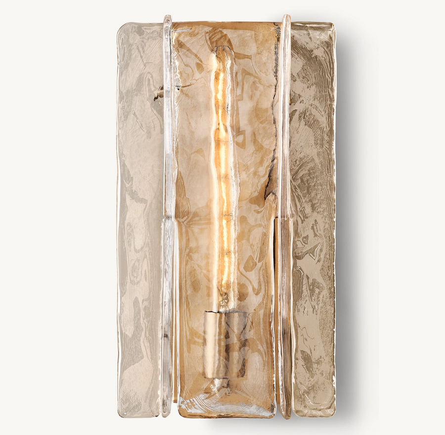 Sharon Smoke Glass Sconce 15"