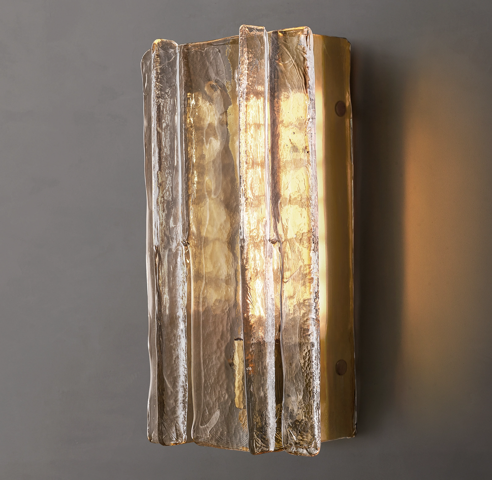 Sharon Smoke Glass Sconce 15"