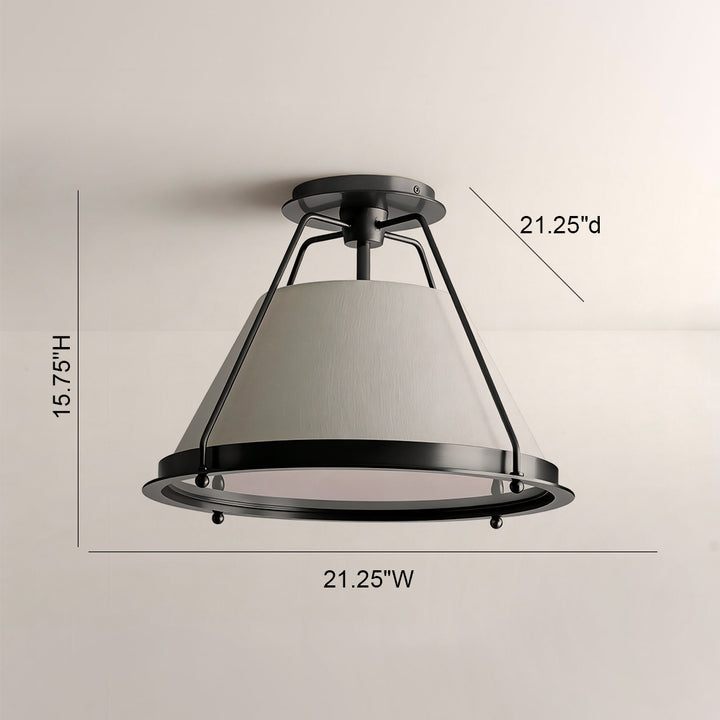 Sheirz Linen Flush Mount
