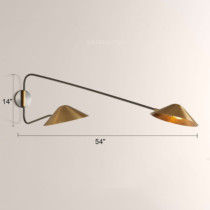 Sivans Long Arm 2-Light Wall Sconce
