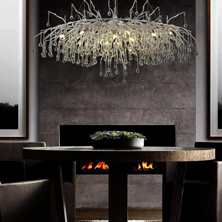 Small Rain Tree Branch Chandelier 23" 47"