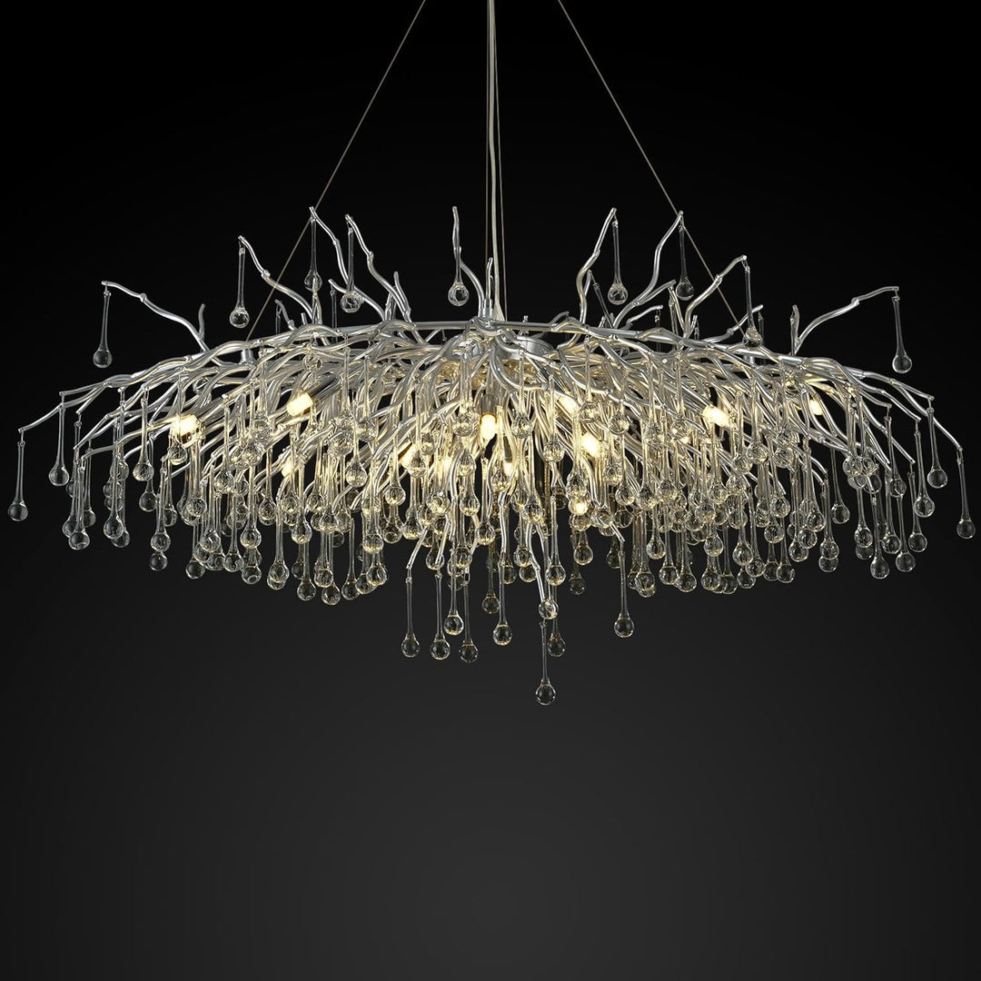 Small Rain Tree Branch Chandelier 23" 47"